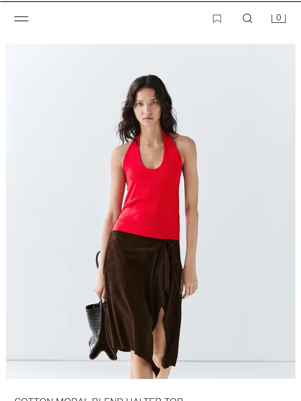 Zara Cotton Blend Halter Tank